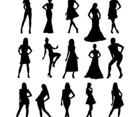 Female silhouette vector