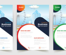 Ferris wheel background business poster banner vector