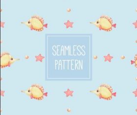 Fish background seamless pattern vector