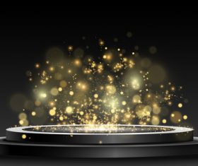 Flying effect shiny gold powder vector