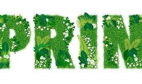 Font modeling blooming grass vector