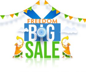 Freedom big sale card vector