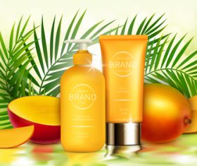 Fruit cosmetic ads vector