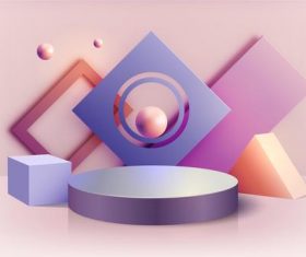 Geometric bauble background vector