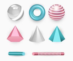 Geometric shapes background vector