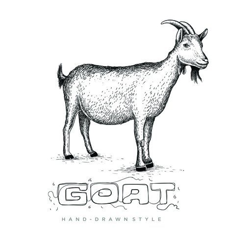Goat drawing Cut Out Stock Images & Pictures - Alamy