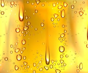 Golden background water drops vector