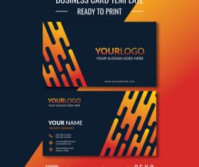 Golden texture template business card design vector