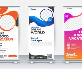Good vacation poster roll up vector