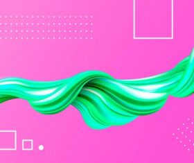Green flow background vector