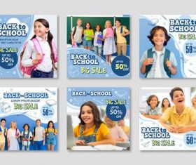 Half price student supplies sale vector