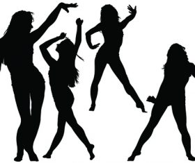 Hand dance silhouette vector