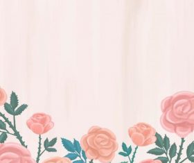 Hand drawn rose mockup vector