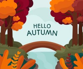 Happy autumn background vector