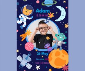 Happy birthday poster in vector