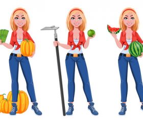 Harvest cartoon character vector