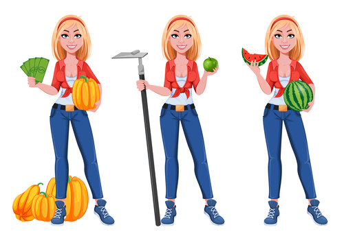 Harvest cartoon character vector