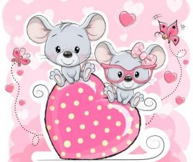 Heart on a pink background vector