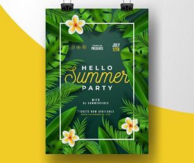 Hello party card vector