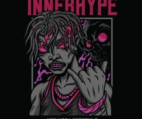 Hip-hop themes logo vector