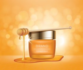 Honey cream cosmetics vector