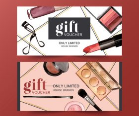 House brands cosmetic banner vector