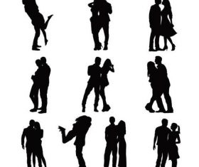 Hug silhouette vector