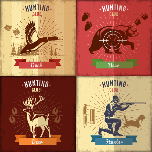Hunting card vector