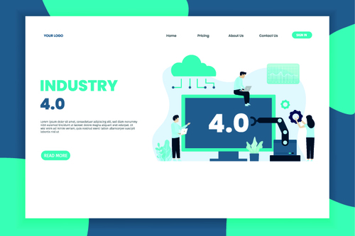 Industry banners vector