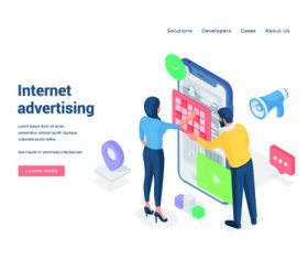 Internet advertising banners vector