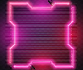 Irregular shapes neon backgrounds vector