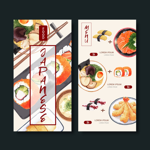 Japanese food vector