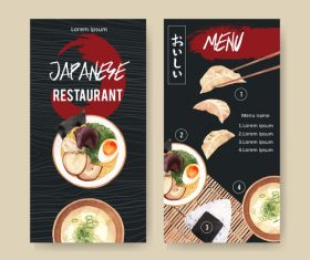 Japanese restaurant menu vector