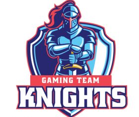 Knight mascot sport and esport logo vector