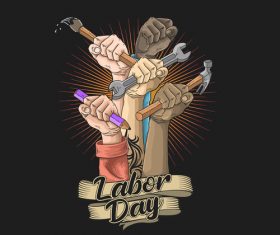 Labor day cartoon vector