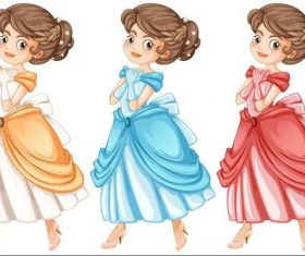 Lady cartoon character vector