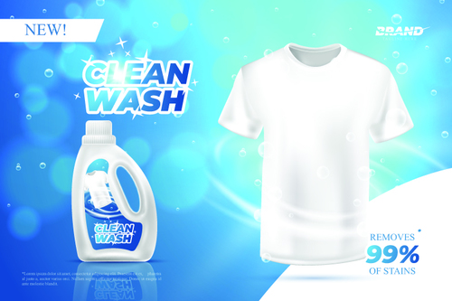 Laundry detergent advertising vector