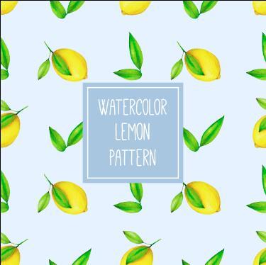 Lemon background seamless pattern vector