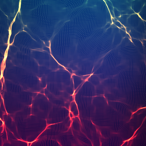 Lightning wave abstract mesh background vector