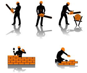 Lumber man silhouette vector