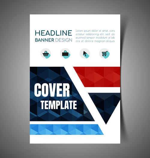 Mall sales cover design template vector