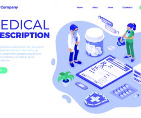 Medical prescription banners vector illustration