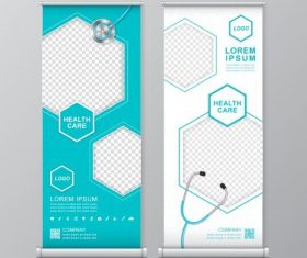 Medical roll up design vector