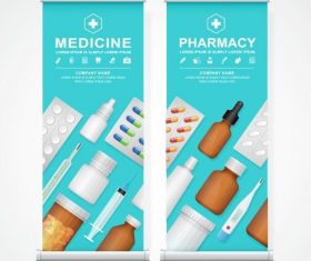 Medicine roll up design vector