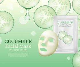 Moisturizing facial mask advertising vector