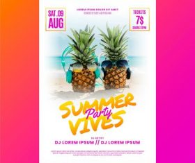 Music party card vector