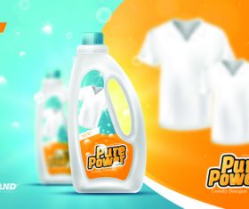 New formula laundry detergent advertising vector