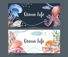 Ocean lige banner vector