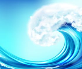 Ocean wave background vector