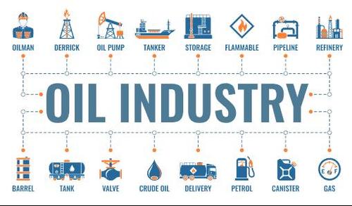Oil industry banner vector